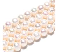 Ornazy 70Pcs 5-6.5mm Round Pearl Beads with Hole Elegant Natural Freshwater Pearl Beads for Jewelry Making Necklaces Bracelets Earrings