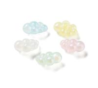 Ornazy About 220Pcs Transparent Luminous Acrylic Cloud Beads Celestial Themed Glow in The Dark Beads for DIY Jewelry Making Bracelet Necklace