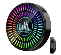 Ornement Ventilation Voiture Avec Lumière D'Ambiance, Parfum D'Auto Et Éclairage Rythmé Par La Voix | Accessory Décoratif LED Réponse Musicale Pour Habitacle De Voiture