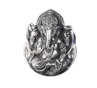 Ornements pour Bagues, Fantaisie S999 Sterling Silver Men's Thai Elephant Ring Gothic Retro Domineering Open Elephant Ring,Silver,13