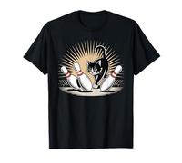 Ornery Alley Cat Tipping Pins Shirt Funny Bowling Attire T-Shirt