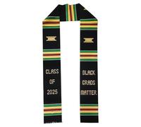 ORNING Kente Graduation Stole 2025 Black Girl Magic Graduation Sash 2025 Black Grads Matter Stole for All Graduation Events, Colors, Normal