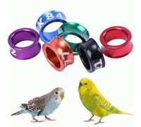 Ornithologist-Approved ID Bands - 6 Spec Options with Dual-Layer Color Coding & Permanent Laser Identification Marks 4mm color random mixed hair 100 pieces