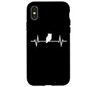 Ornithologist Birdwatching Birding Owl Heartbeat Case for iPhone X/XS