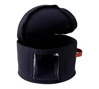 ornithologist Hat Storage Box with Dust Lid Felt Round Foldable Hat Organizer,Portable Anti-Pressure Dust-Proof Stackable Round Hats Container,Stuffed Animal Toy Storage,Closet- 11x17 Inches,Black