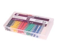 ORNO AE-13141 Heat Shrinkable Tubing Set, 100 Pieces, 6 Colours: yellow, blue, black, green, red, Length: 10 cm