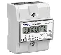 ORNO OR-WE-520 Electricity Meter DIN Rail 3-Phase Disposable MID Calibrated and Certified White