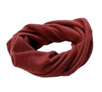 Ornrjfll Women Tube Scarf Wool Lightweight Neck Ring Warmer Hair Cowl Collar Loop Female Soft Knitting Accessories Rubber Red
