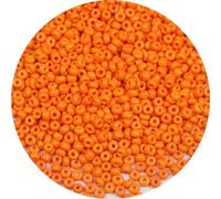 ORNSHIZI 4mm Orange Flat Seed Beads, 50grams About 780pcs Seed Beads for Making Waist Bracelet Earring Necklace Jewelry