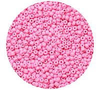 ORNSHIZI 4mm Pink Seed Beads 6/0 50gram About 650pcs Seed Beads for Making Wrist Bracelet Earring Necklace Jewelry