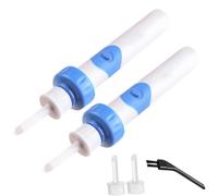 Oroclear Earwax Remover, Electric Ear Cleaner for Kids & Adults, Ear Suction Wax Remover, Portable Suction Type Ear Scoop, 2PCS Silicone Replacement Heads, Safe and Soft (2 Sets)