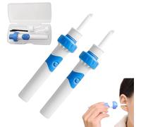 Oroclear Earwax Remover, Electric Ear Cleaner with 2 Pcs Silicone Replacement Heads, Ear Suction Wax Remover, Soft Ear Wax Suction Remover Clean Set(2PCS)
