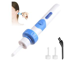 Oroclear Earwax Remover, Electric Ear Suction Cleaner Whith 2 PCS Silicone Replacement Heads for Kids & Adults (1PC)