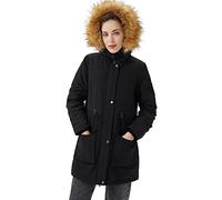 Orolay Women's Thicken Fleece Lined Parka Winter Coat Hooded Jacket with Removable Faux Fur Meteorite XS