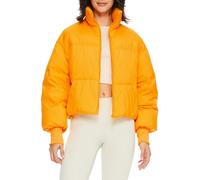 Orolay Women's Winter Puffer Jacket Stand Collar Bubble Oversized Silhouette Short Down Coat Orange XS