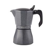 Oroley - Petra Italian Coffee Maker | Stainless Steel Base | 6 Cups | Coffee Maker Induction, Glass, Fire and Gas | Traditional Style