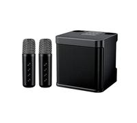 Orolotay -203 Karaoke Set Karaoke Speaker Wireless Bluetooth Dual Microphone Speaker Microphone Machine Black