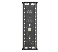 Orolotay 21700 DIY Power Bank Case Supports 4x21700 Batteries PD20W Powerbank Case LED Screen Transparent Battery Storage Shell B