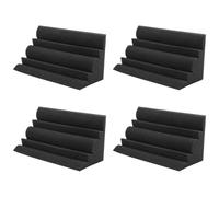 Orolotay 4 Pcs Corner Trap Acoustic Plate Studio Sound Absorption Foam 12 x 12 x 24 cm