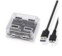 Orolotay 4 Port USB 3.0 2.0 Hub Splitter 5Gbps USB A Slot Docking Station Multiple USB3.0 USB2.0 Adapter Extender for Laptop PC