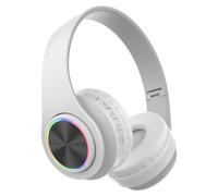 Orolotay Bluetooth Headphones,Intelligent Wireless Bluetooth Headset HiFi Stereo Foldable Headset for Home Office White