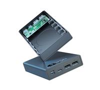 Orolotay DIY 5X18650 Power Bank Case Detachable Portable Battery Charge Storage Box Shell CX5 with LED Lighting Without Battery
