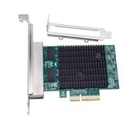 Orolotay Gigabit Ethernet Adapter 2.5G PCIE Network Card 4 Port RJ45, PCI Express X4, RTL8125BG Chip for Desktop PC