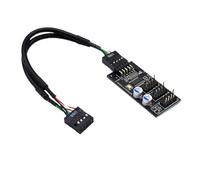Orolotay Motherboard USB 2.0 Header Splitter 9 Pin 1 to 3 Female Extension Cable