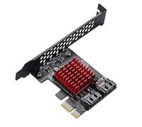 Orolotay PCIe to 2 Ports 3 III 3.0 6 Gbps SSD Adapter PCI-E PCI Express X1 Controller Board Expansion Card Support X4 X6