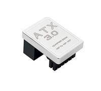 Orolotay PCIE5.0 Graphics Card ATX3.0 Power Supply 12VHPWR 12+4 16P 600W Male to Female 180 Degree Adapter Connector Silver