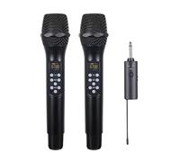 Orolotay Wireless Microphone Dual Channel UHF Handheld Dynamic Mic Set Receiver with Rechargeable Receiver for Stage Karaoke