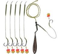 OROOTL Carp Fishing Rigs Kit, Boilies Bait Rigs with Sinker Corn Bait Curved Barbed Hook Swivel Carp Fishing Accessories Equipment