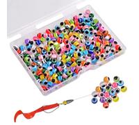 OROOTL Fishing Beads Set Fishing Rig Beads Eye Beads Fishing Line Beads Hard Floating Bead Fishing Bait Eggs Round Fishing Beads Assortment for Fishing Lure Fishing Rigs DIY Kit