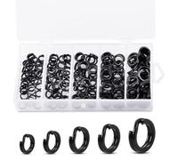 OROOTL Fishing Split Rings Kit, 200pcs Stainless Steel Double Split Rings Heavy Duty Flat Wire Ring Loop for Fishing Lure Hook Connector Freshwater Saltwater Terminal Tackle Accessories