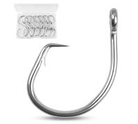OROOTL Tuna Circle Hooks, 12pcs Stainless Steel Fishing Hooks Catfish Hooks for Saltwater & Freshwater 2X Strong Circle Hook for Tuna Carp Catfish Bass and More Size 9/0