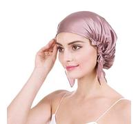 OROPY Mulberry Silk Hair Bonnet for Sleeping, Women Satin Bonnet, Deep Pink