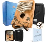ORORA Kalimba Musical Instrument for Children and Adults, Thumb Piano with 17 Keys with Engraving and Varnished Wood - Free Ebook of 50 Songs - Case and Care Accessories - Original Gift
