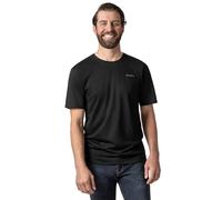 ORORO 100% Wool T Shirt Men Short Sleeves Thermal Top Crew Neck Base Layer (Black, XL)
