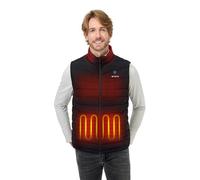 ORORO Men's Heated Down Gilet with 4800mAh Power Bank, Lightweight Heated Vest with 800 Fill Power Down (Neutral Black,M)