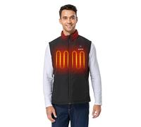 ORORO Men's Heated Golf Gilet with Zip-off Sleeves, Lightweight Heated Jacket for Golf with Power Bank (Neutral Black,XXL)