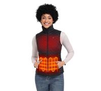ORORO Women's Heated Quilted Gilet with 4 Zone Heating and Battery | Princess line shaping, heated hand pockets, up to 10H warmth, water resistant shell, machine washable care