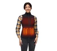 ORORO Women's Heated Softshell Gilet, Wind and Water Resistant | Up to 10 hours warmth, 4 heated zones across the hands and back, lightweight comfort, sl it, for commuting and hiking