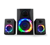 OROW Computer Speakers,40W PC Speakers with Subwoofer,Gaming Speakers with Bass,AC Powered,Support Bluetooth&SD&USB Play, 2.1 Multimedia Speakers System with RGB Light,Great for TV/Projector/PC/Laptop
