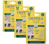 Orphea Anti Moth Strips - Floral Scented Moth Repellent for Wardrobes Drawers Shelves - Wardrobe Fresheners for Wool - Moth Paper Strips for Clothes Storage (3 Packs, 36 Strips) sold by Caraselle