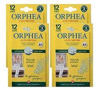 Orphea Anti Moth Strips - Floral Scented Moth Repellent for Wardrobes Drawers Shelves - Wardrobe Fresheners for Wool - Moth Paper Strips for Clothes Storage (4 Packs, 48 Strips) sold by Caraselle