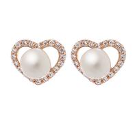 Orphelia 'Alberte' Womens 925 Sterling Silver Stud Earrings - Rose ZO-7233/RG - One Size
