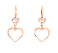 Orphelia 'Alfina' Womens 925 Sterling Silver Drop Earrings - Rose ZO-7383 - One Size