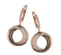 Orphelia 'Alina' Womens 925 Sterling Silver Drop Earrings - Rose ZO-7055 - One Size