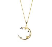 Orphelia 'Eline' Womens 925 Sterling Silver Chain with Pendant - Gold ZH-7497/G - One Size
