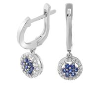 Orphelia 'Erina' Womens 925 Sterling Silver Drop Earrings - ZO-7047 - One Size